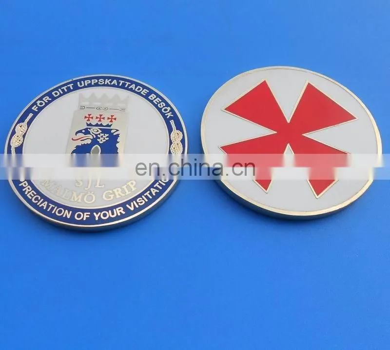 gold plated, sand blasting recessed raised gold metal coins