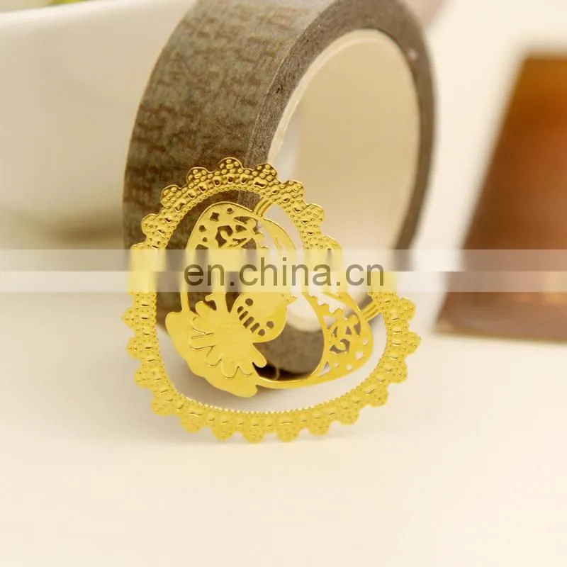 Korea metal colored bookmark, cheap wholesale animal bookmarks
