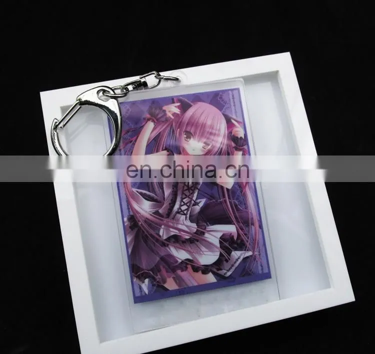 Newest crystal clear custom anime acrylic keychain
