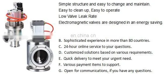 EVP brand factory price GDQ-80 Pneumatic high vacuum damper pressure relief valves