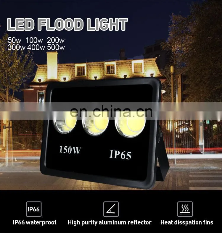 Aluminum housing IP65 IP66 waterproof mini high lumen 600w 500w 400w 300w 200w 100w 50w COB flood light