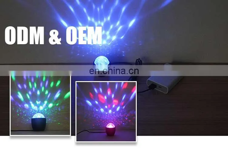 2019 Sound Control Custom Magic Disco Ball Laser Light Moving Lights Portable Colorful 5v 3w Usb LED Using Disco Light RGB 30 80