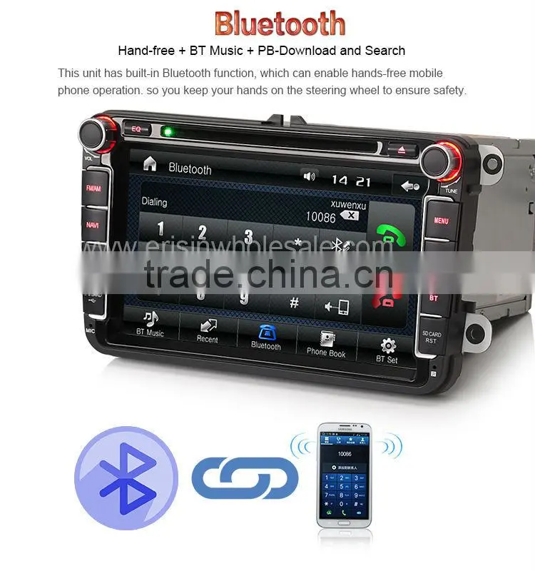 Erisin ES9611V 8" 2 Din Car DVD Player with GPS 3G TV