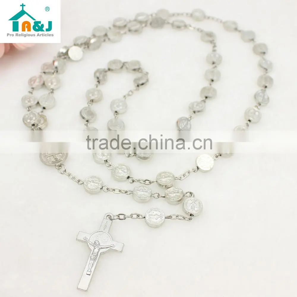 St. Benedict metal beads rosary