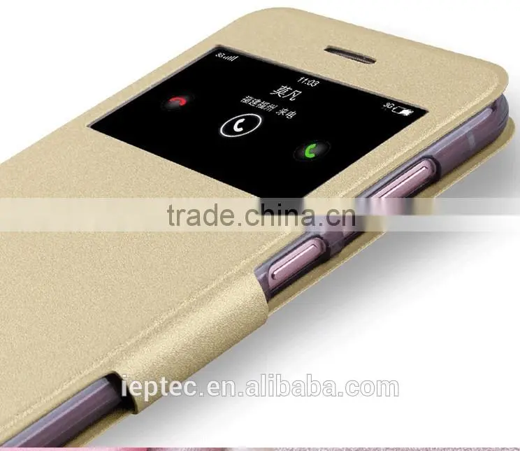 MOFi Original Leather Dot View Case for vivo X6, Mobile Phone Flip Cover Housing for vivo X6