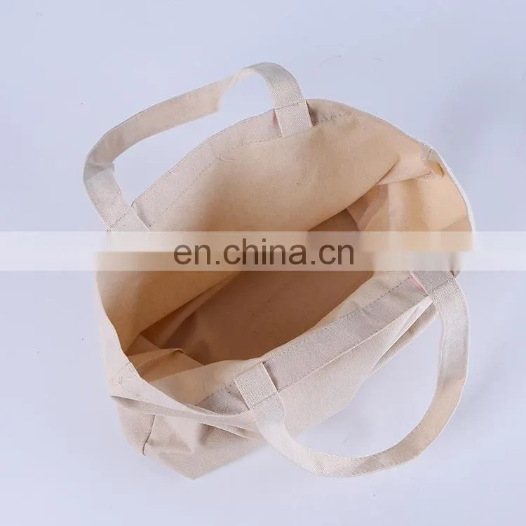 Custom Logo Printed Cheap Reusable Shopping Bags Plain Blank Cotton Canvas Tote Bag