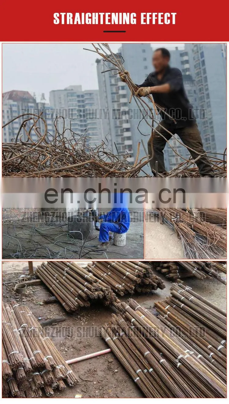 High quality small scrap rebar straightening machine for sale