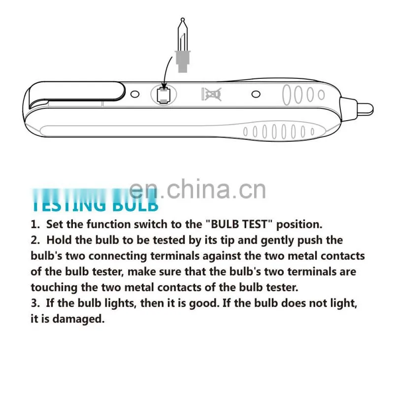 Allosun GK13 Non-Contact AC VOLTAGE DETECTOR Tester Christmas Light Bulb Tester & Fuse Inspector 12-600 V AC Light Fuse Check
