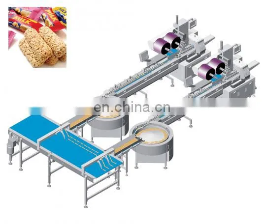 Waffle roll automatic packing puffed bar packaging machine in individual package