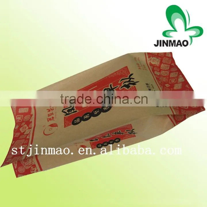 Zipper stand up paper tea package