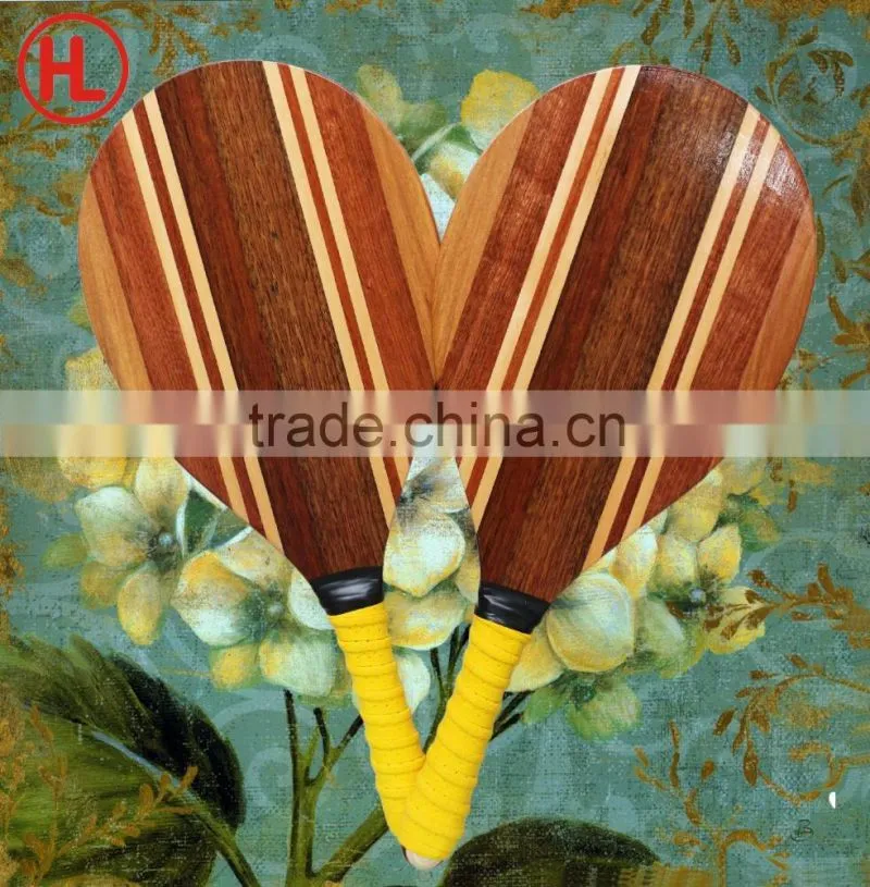 Frescobol game brand new panel solid wood beach tennis racket/beach bat/beach paddle