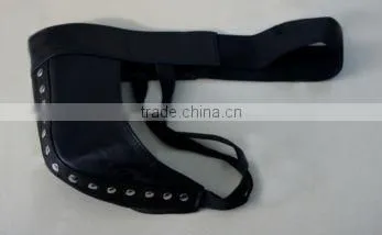 Mens leather jockstrap briefs pouch bottom for men black with steel studs