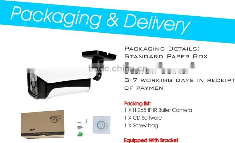 High Quality Hi3516A 4.0MP H.265 1/3" CMOS HD IP Night Vision Bullet Camera IP CCTV Camera