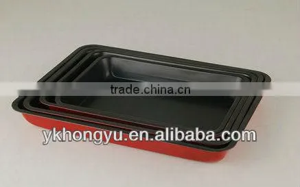 hot 3pcs carbon steel bakeware / roasting pan sets