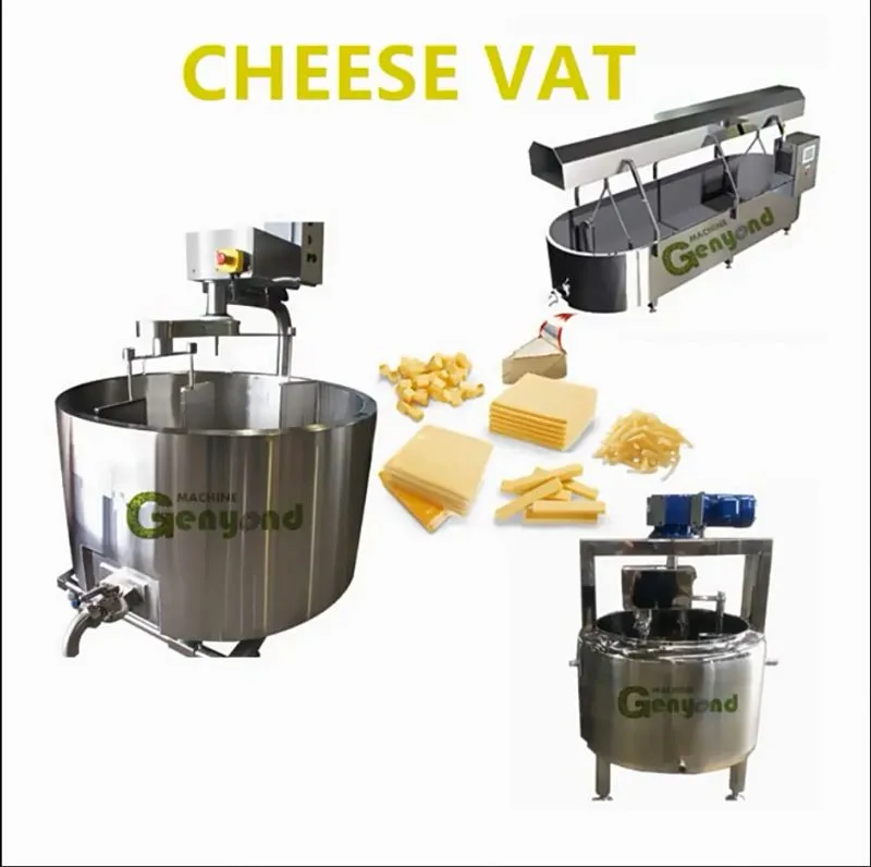 Factory Genyond Cheese Making Machine Cheese Vat Press Cooker Stretcher Maker Equipment Mozzarella Cheese Production Line