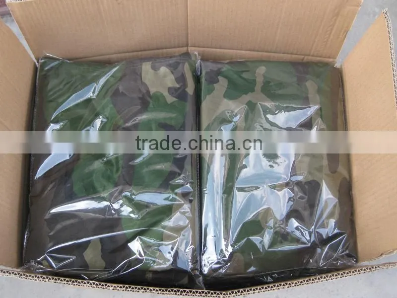 Factory direct sale woodland waterproof camouflage raincoat
