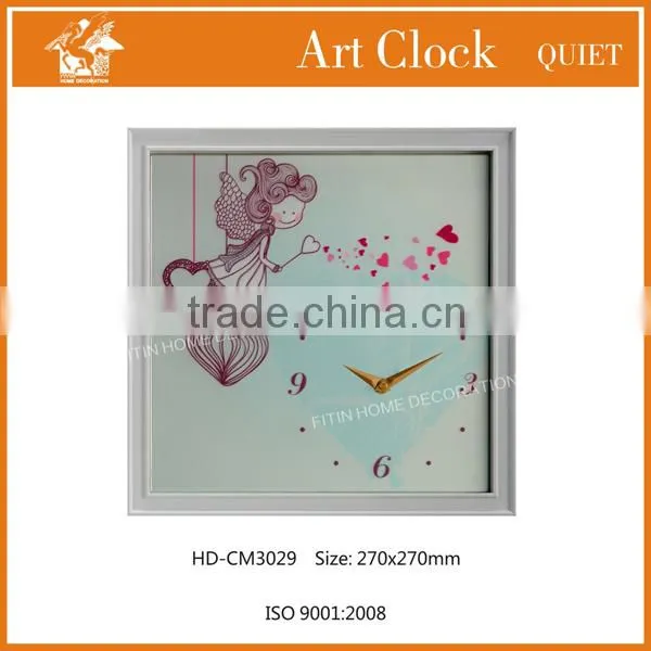 lovely wall clock wooden framed wall clock