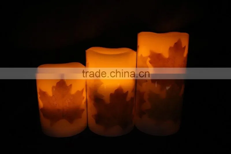 Flameless remote led candles with wax