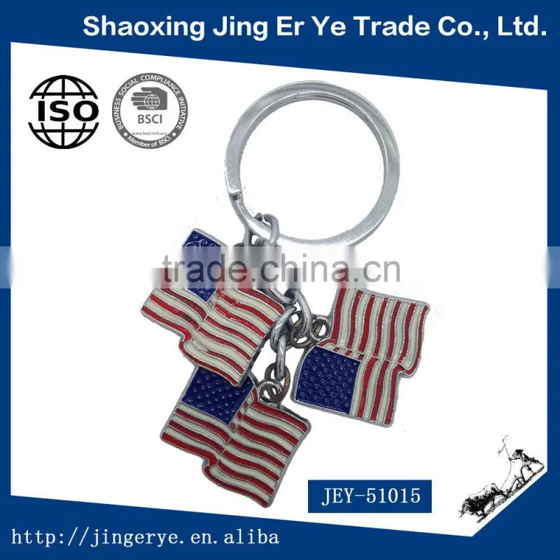 Wholesale Zinc Alloy USA Metal Keychain
