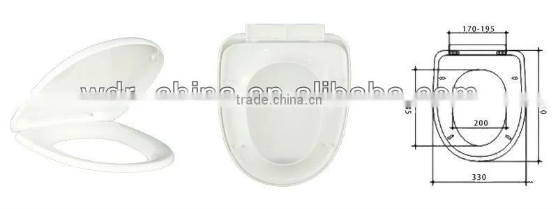 Apply in wc ceramic toilet chinese white duroplast PP toilet seat