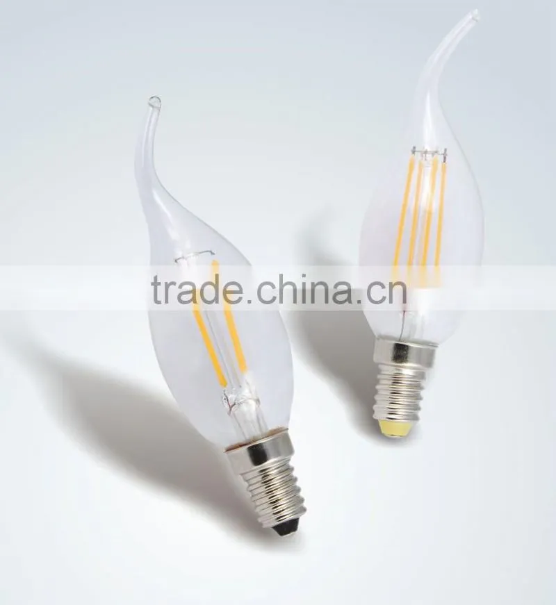 2W 4W Candle LED Bulb E12 E14 filament Bulb
