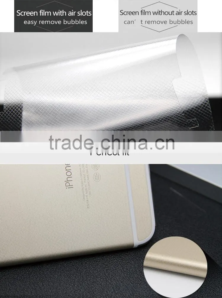 PVC full cover sticker for iphone 6 back and side remove bubble automatically