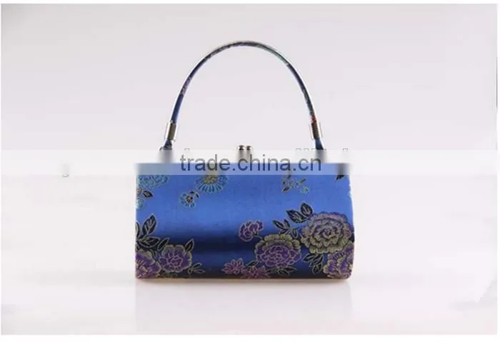 Colourful silk cloth mini bag classical bride hand bag evening bag
