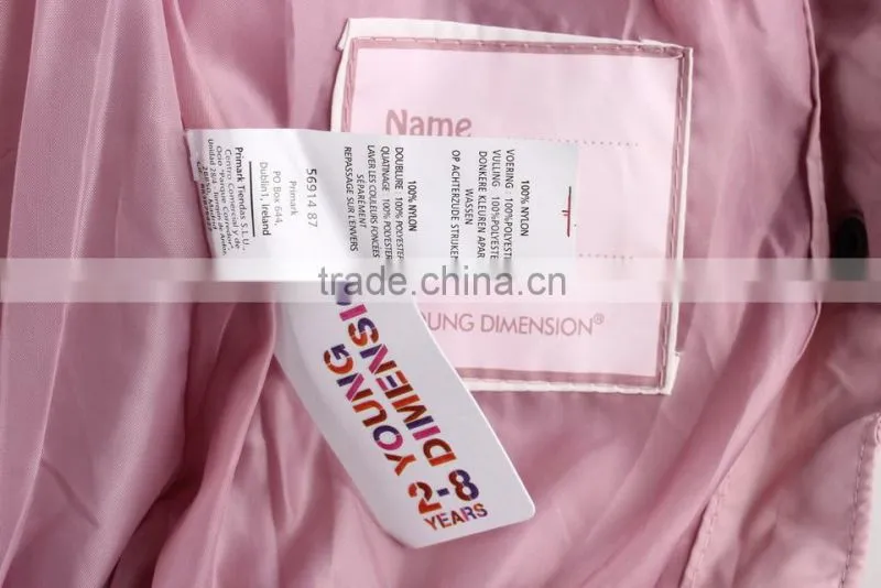 Girl's cheap fashion stocklot in China padded jacket