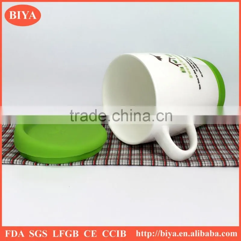 silicone mug covers ceramic cup and mug with silicone lid and bottom with handle mug and decal