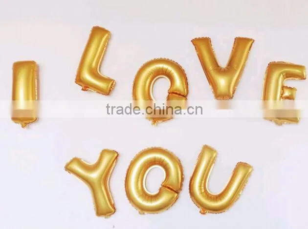 16 inch Gold and Silver Letter Foil Balloons A-Z For Wedding Birthday party, party accessories