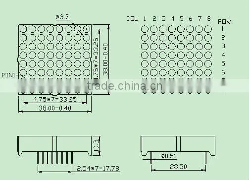 RGB LED Dot Matrix 8 x 8