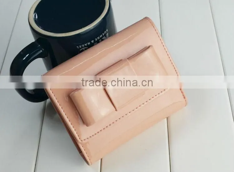 2014 hot selling Korean style Fashion PU woman purse with various colors