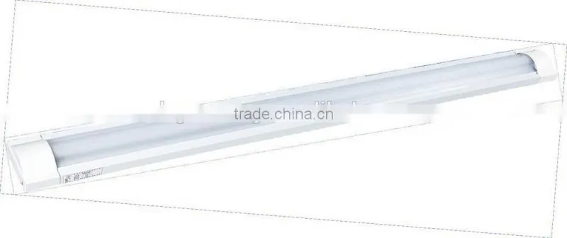 durable waterproof and dustproof easy clean and install 40W electronic ceiling LED tube light fixture with PP arc stripe cover