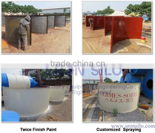 SRON Bolt Assembly 60ton Gypsum Silo Used for Concrete Batching Plant
