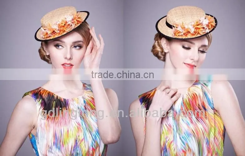2014 newest fashion ryegrass straw fascinator for party