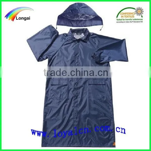 waterproof long men pattern raincoat hooded