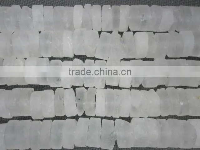 Loose Gemstone Crystal Rough Coin Beads Clear Quartz Coin Beads for Fashion and Jewelry Making