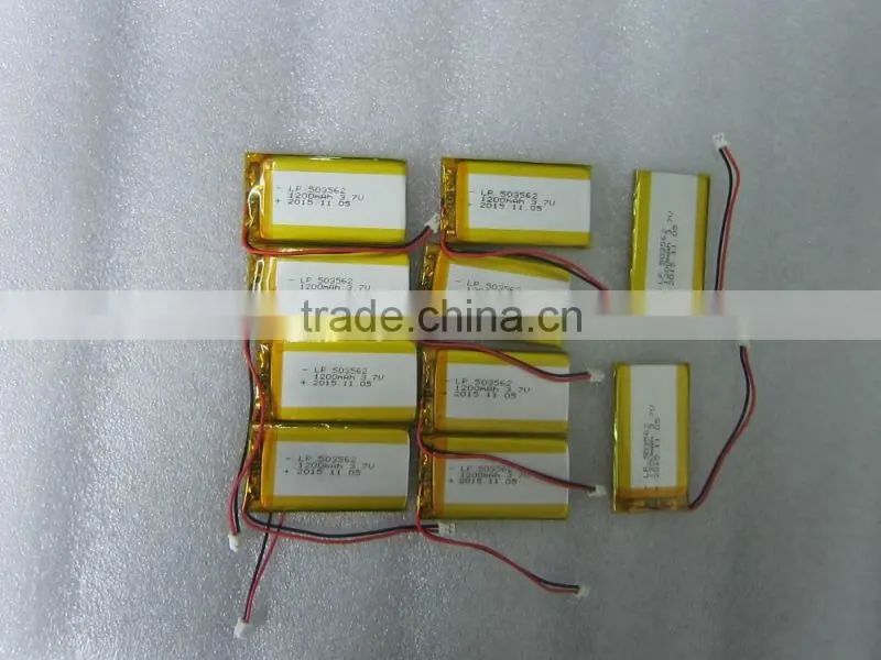 503759 3.7V 1200mah Lithium battery for smart dressing equipment