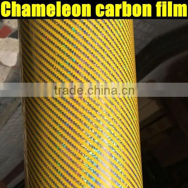 Wholesale high quality Chamelon 3d carbon film with air bubble free 1.52*20m