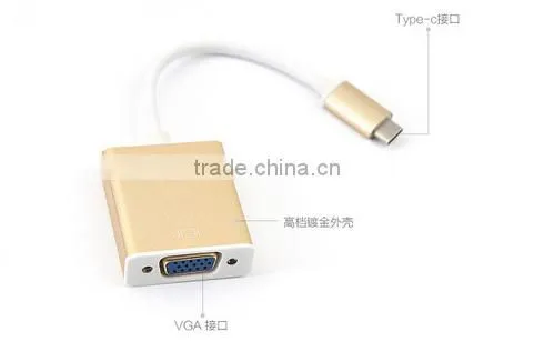 Type C USB to VGA Cable Audio Aluminum alloy shell