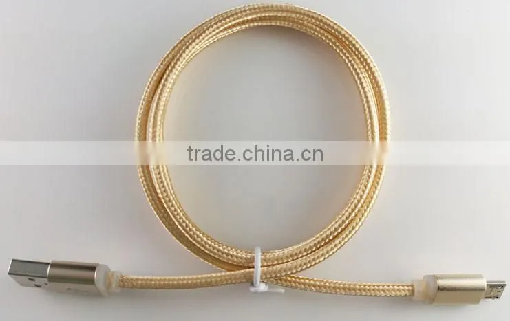 super flexible micro usb cable with nylon braided insulated material