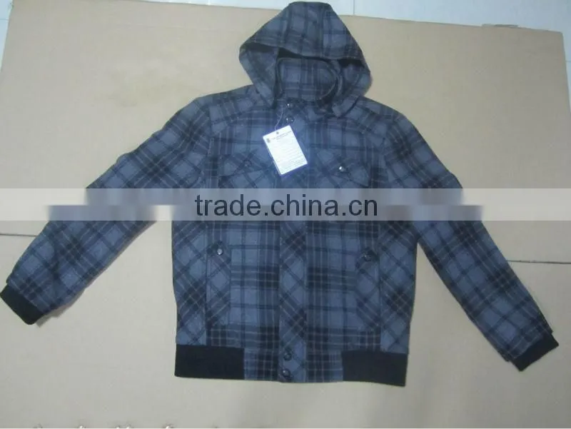 checked printed men jacket