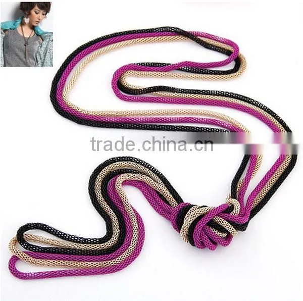 2016 New Design Triple Colors Round Chain Necklaces