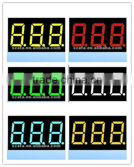 top grade 3 digits 7 segment led display module
