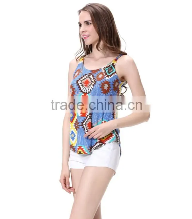 African Print Fashion Lady Top 2016 Wholesale New Tank Top China