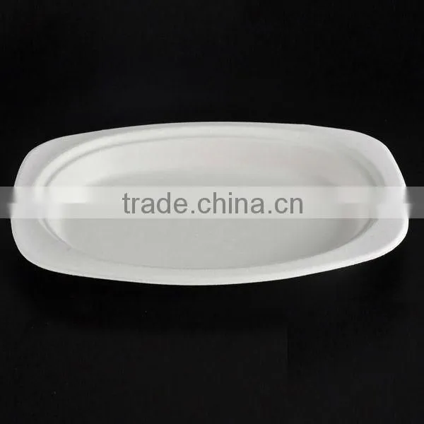 6 inch disposable stripe Sugarcane Plates