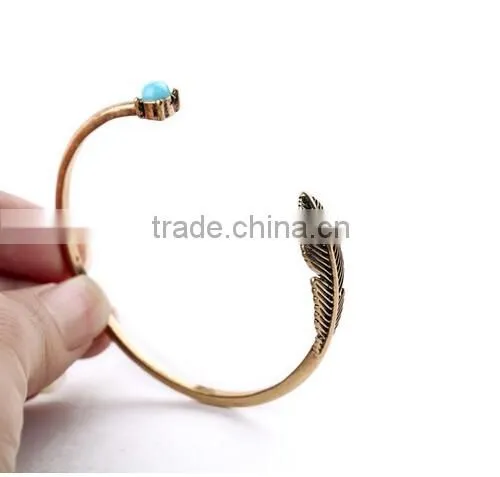 >>New arrival Fashionable Bohemian open bracelet leaf bracelet/