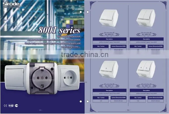 Flush Type Surface Mounting Switch And Socket