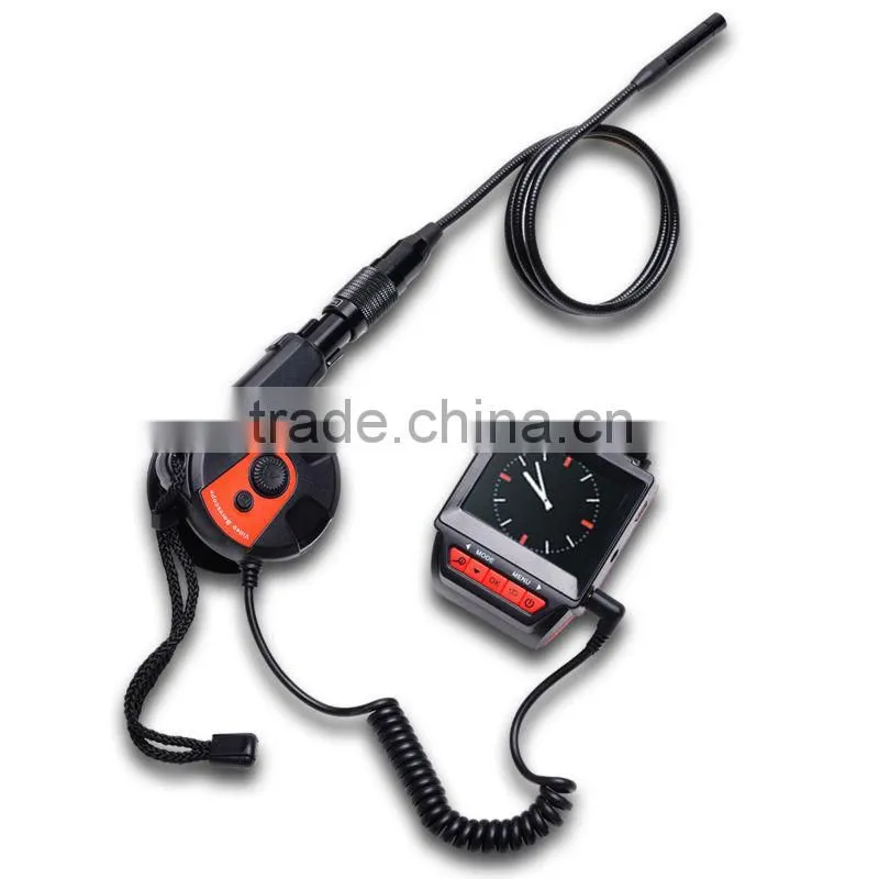 Watch Style Reelable Endoscope Borescope 8.5mm Inspection Camera 2.4" LCD Video