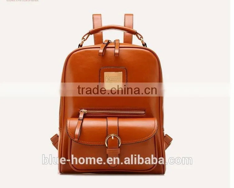 New beautiful girl brown backpack Fashion school bag